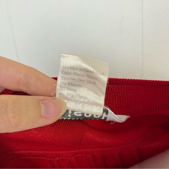 EXCLUSIVELY Misook Red Pleated Statement Short Sleeve Button Cardigan Top XL - Picture 12 of 16